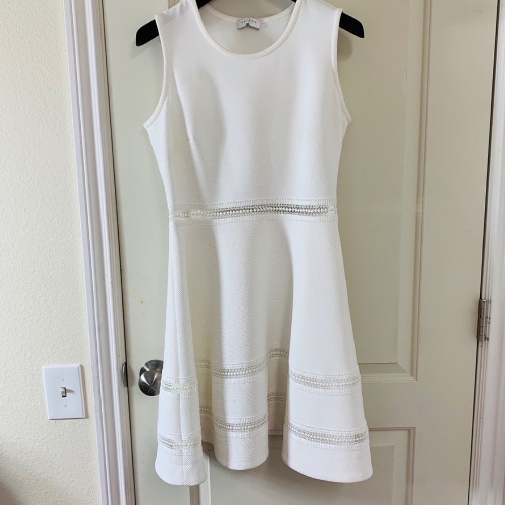 Sandro White Sleeveless Midi Dress